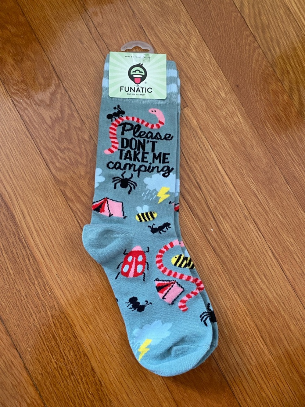 Funatic Men's 'Please Don't Take Me Camping' Socks